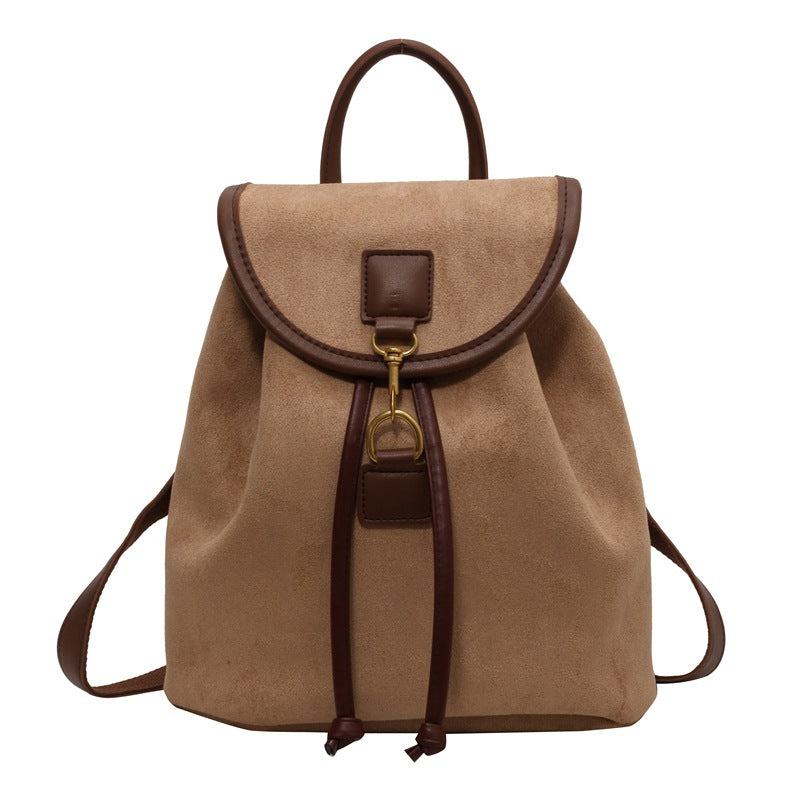 Women's Casual Niche Design Suede Backpack