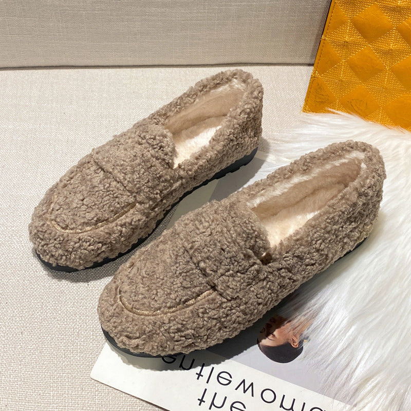Women's Velvet Thick-soled Mao Shoes