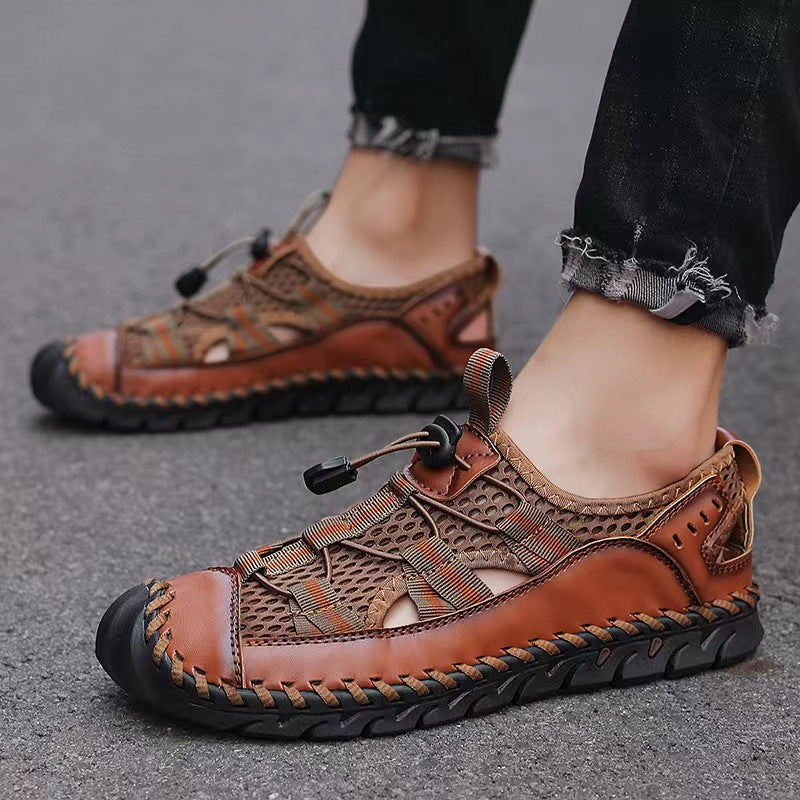 Hand Stitched Beach Sandals with Anti-collision Toe