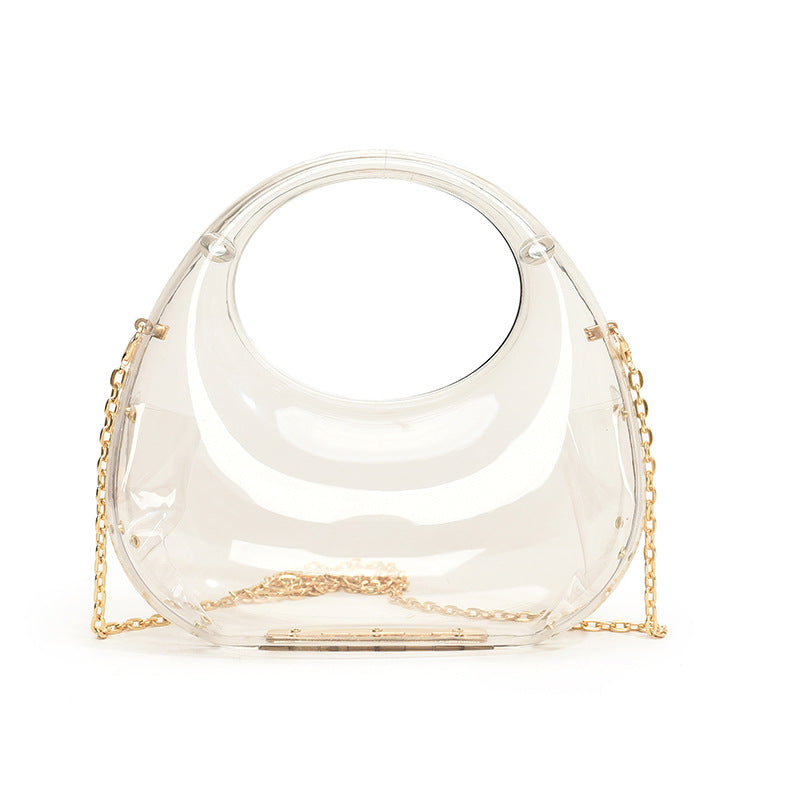 Acrylic Small Size Gold Handbag Chain Shoulder Oblique Handbag