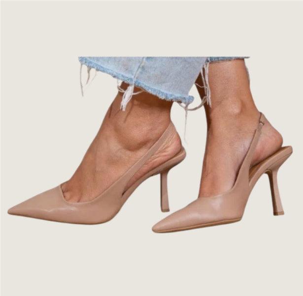 Women's Fashion Pointed Plus Size Slip-On Heels