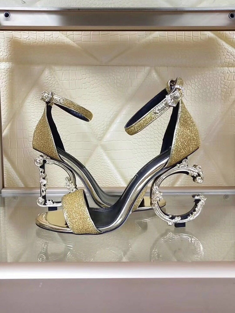 Gold High Heels