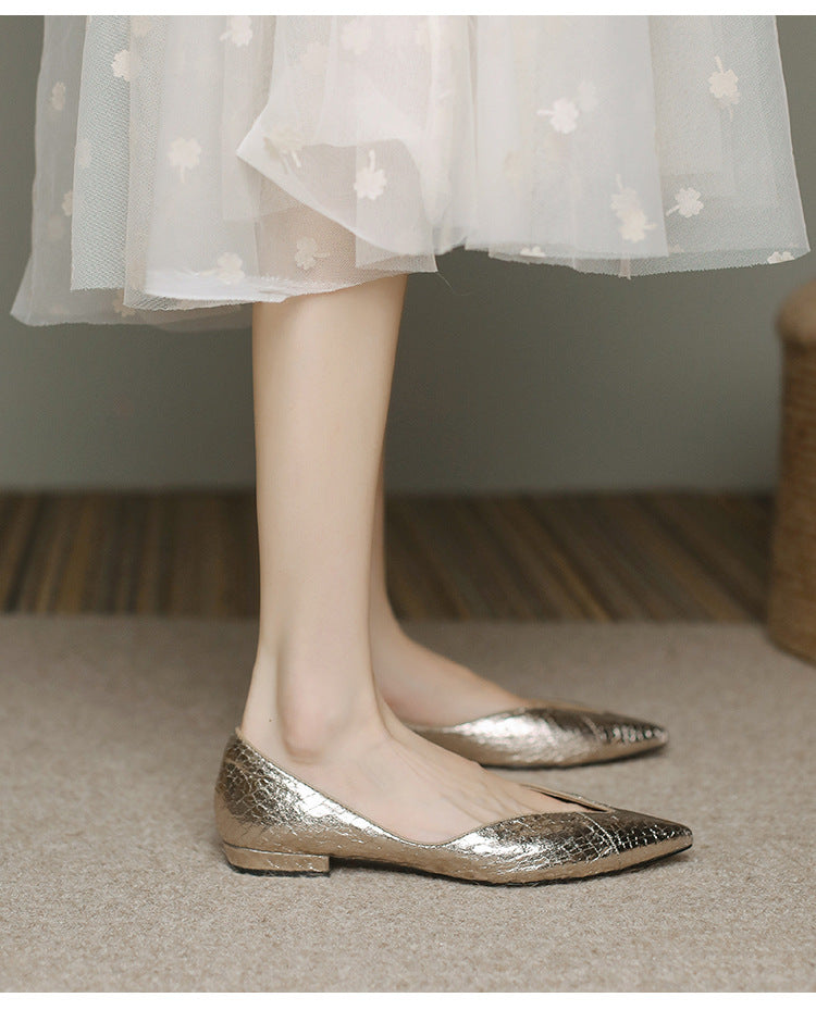 Women's French Pointed Flat Pumps