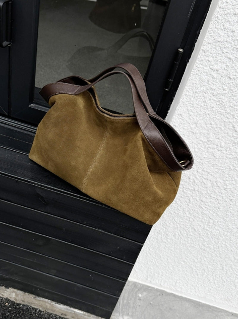 Matte Leather Simple Tote Bag Travel Bag