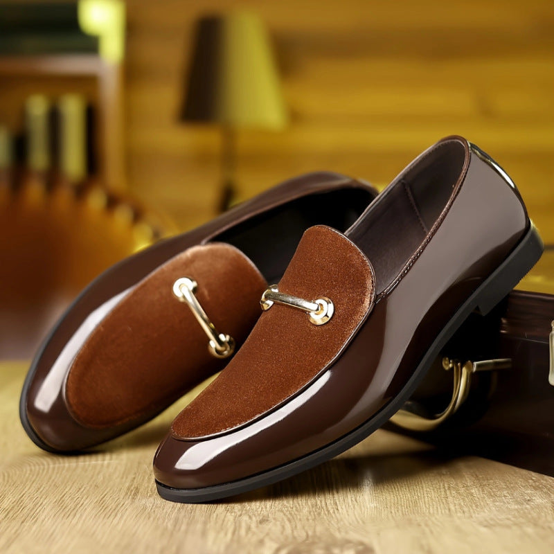 Men's Formal Pointed-Toe Business Shoes with Buckle