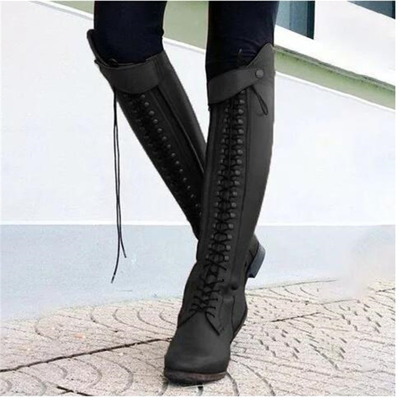 Women's Over the Knee Lace-Up Boots