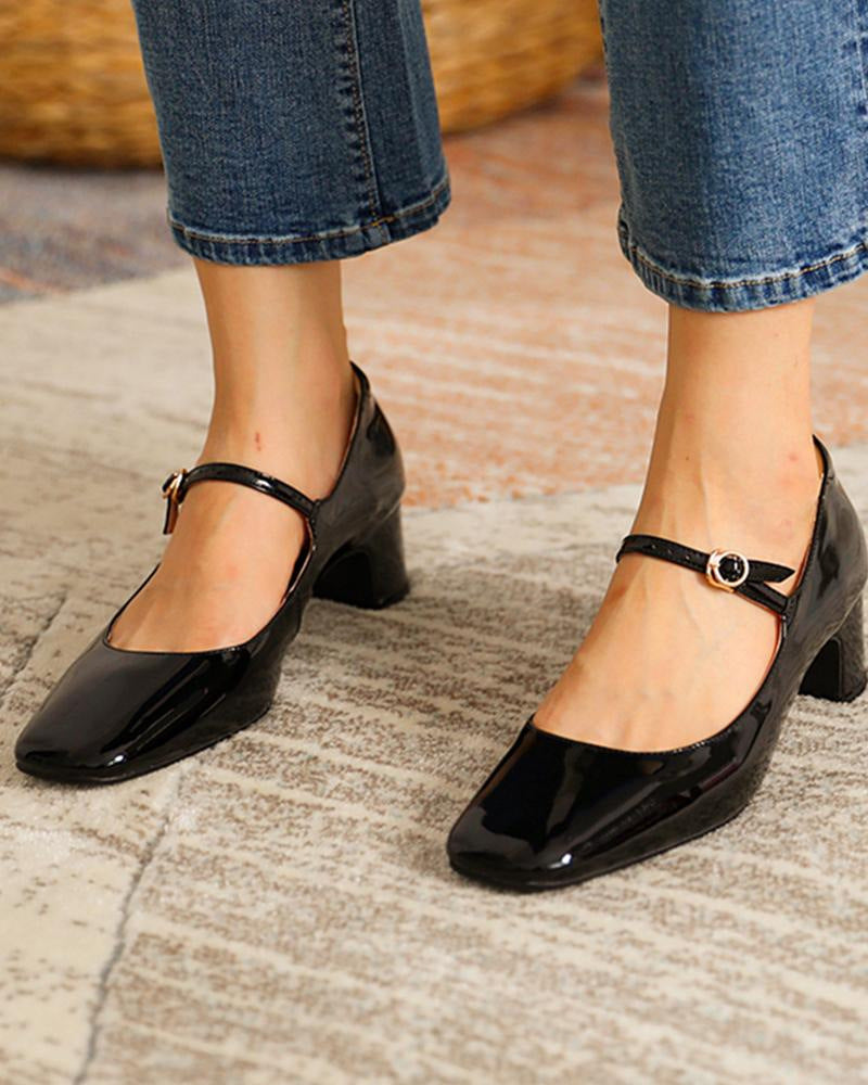 Women's Square-Toe Mary Jane Shoes