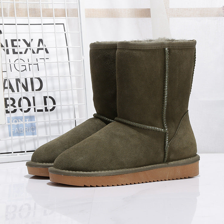 Middle Tube Plus Velvet Warm Boots