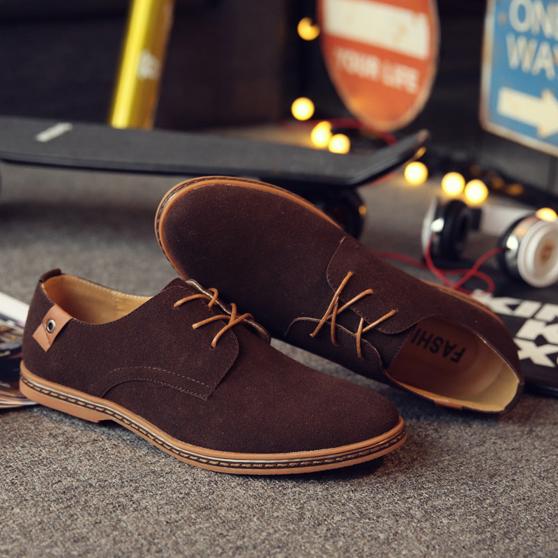 Men's Suede Derby Flats