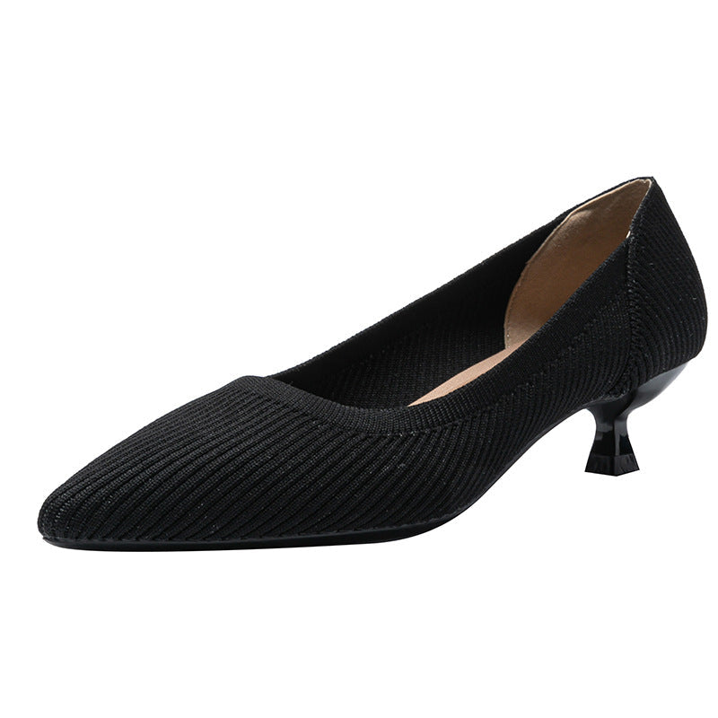 Women's Pointed-Toe Knit Heels
