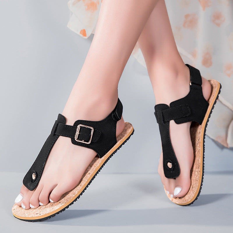 Women's Wooden-Grain Sandals