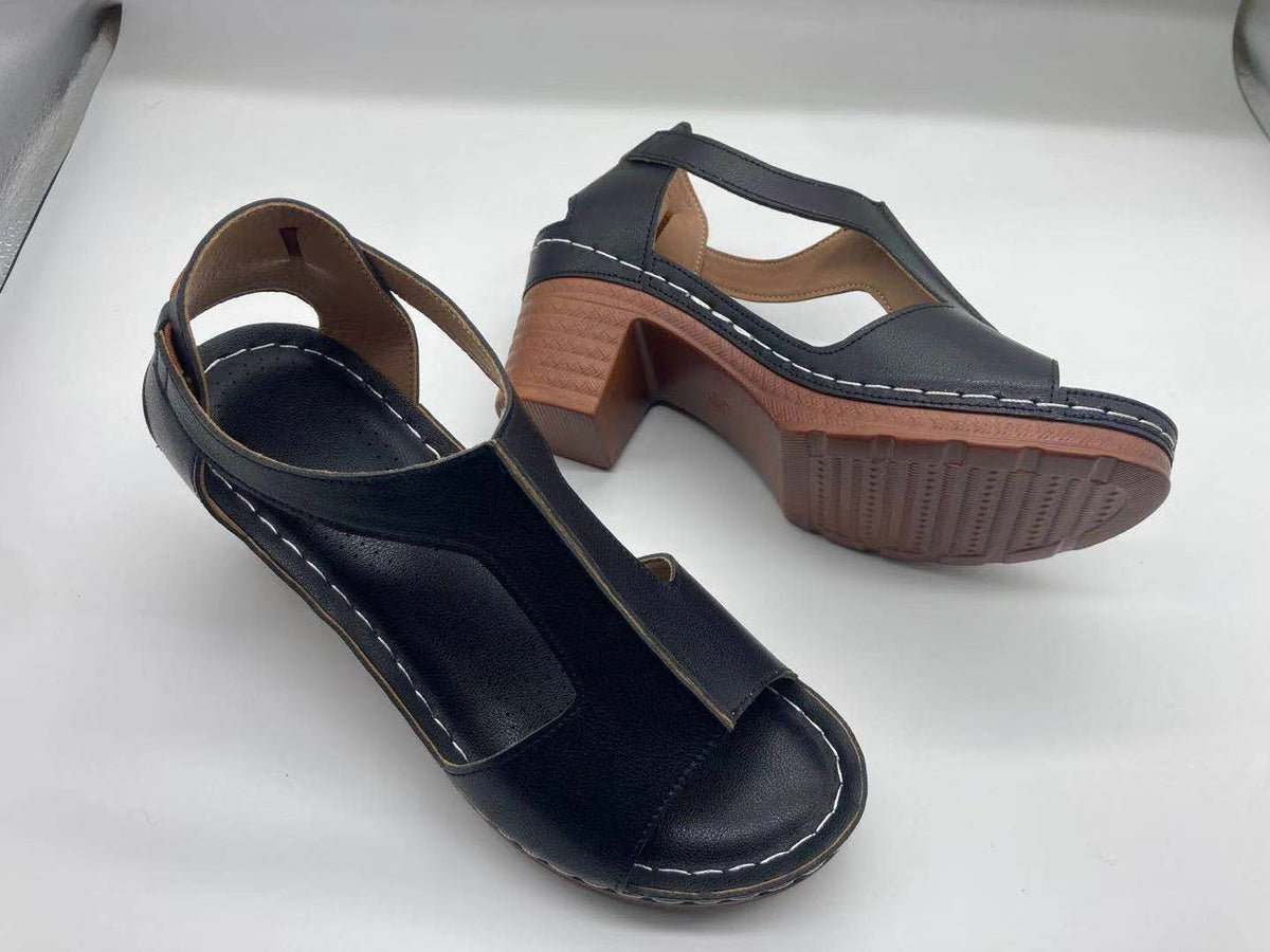 Peep Toe Wedge Sandals