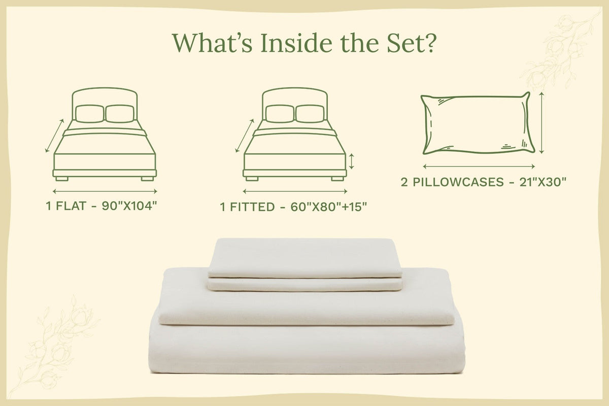 Organic Sateen Bed Sheets Set