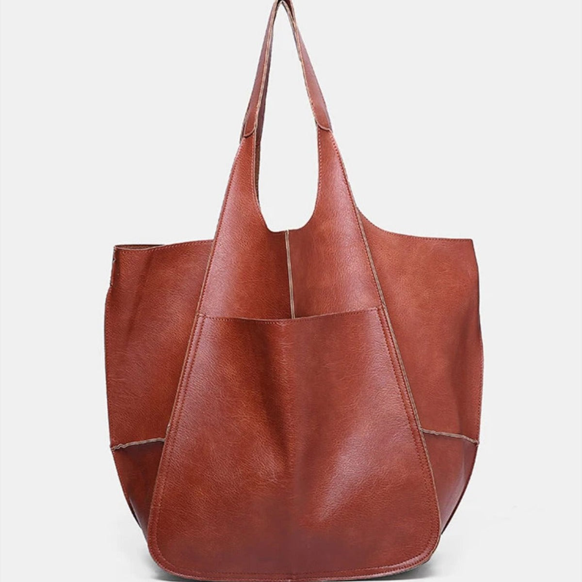 Simple Big Bag Soft Leather Large Capacity Shoulder Tote Bag