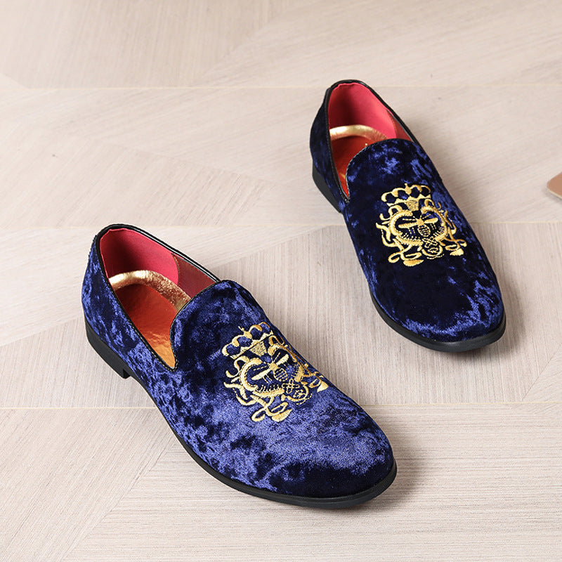 Men's Embroidered Slip-on Loafers