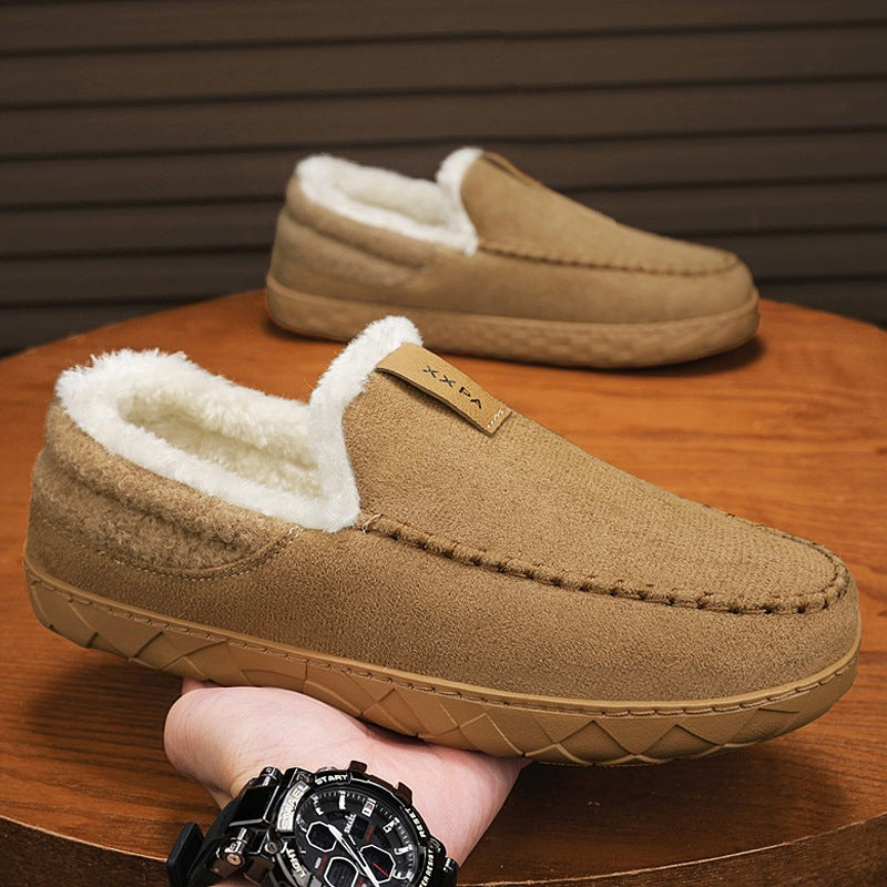 Men's Slip-On Fleece-Lined Snow Boots