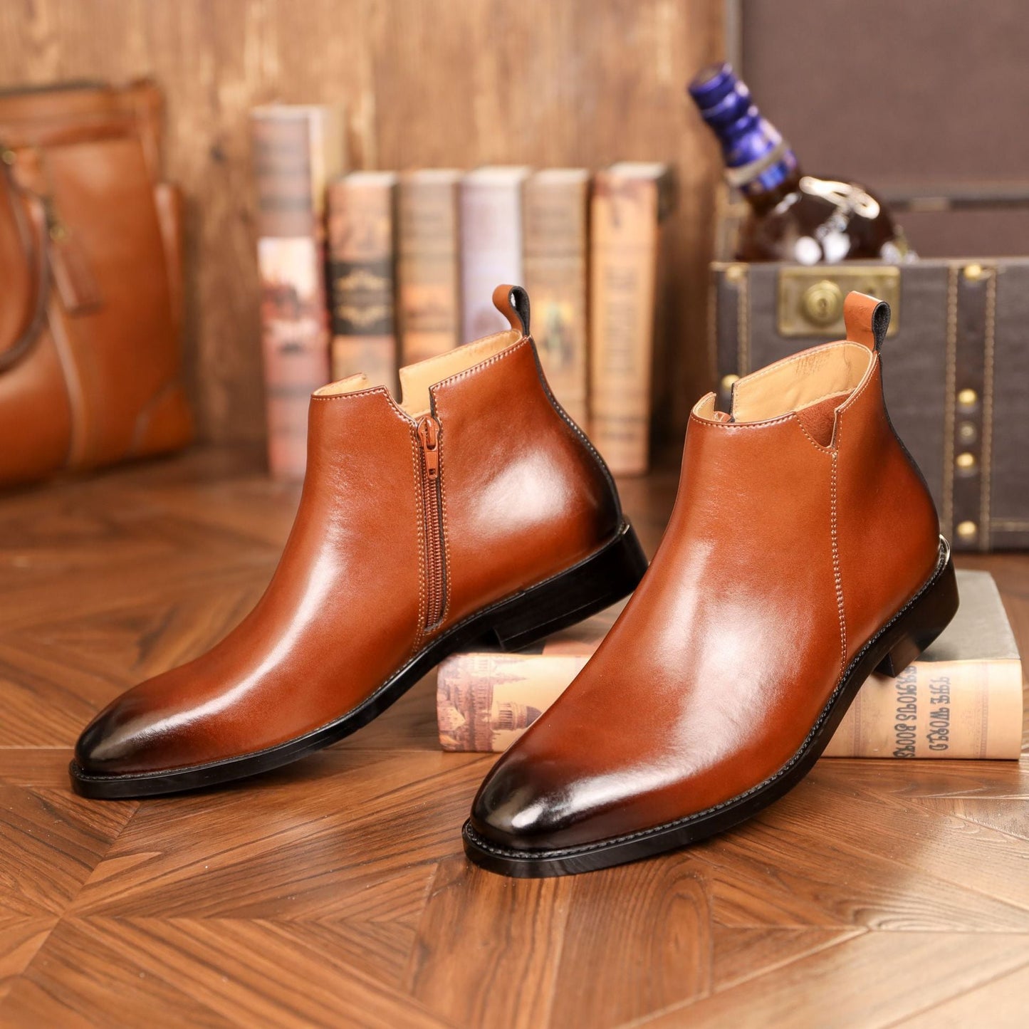 Men's British Style Casual Side Zipper Martin Boots