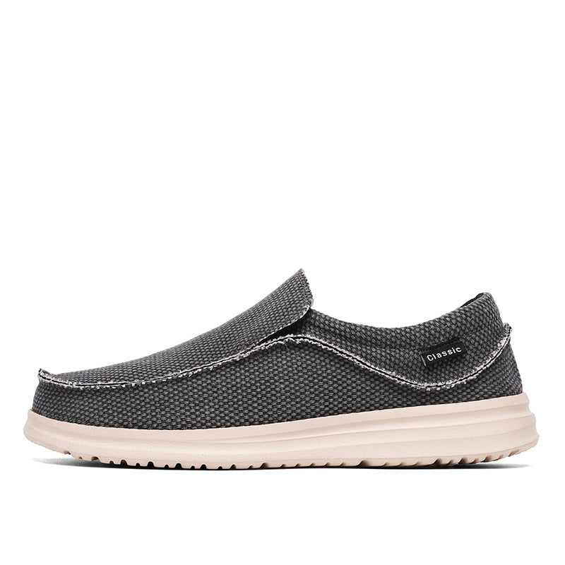 Men's Extended-Size Canvas Slip-On Flats