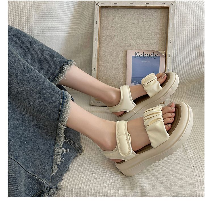 Women's Ruched Platform Sandals