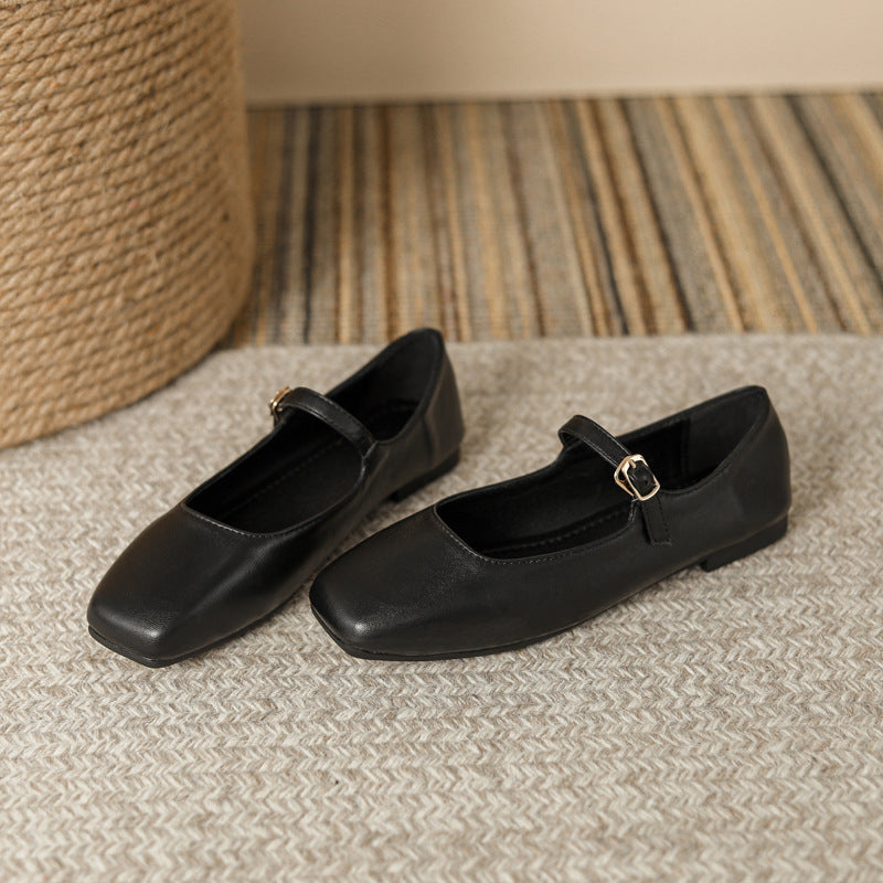 Women's French Style Mary Jane Flats
