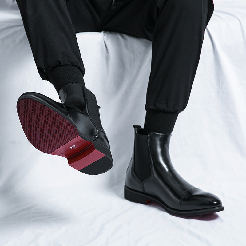 Men's British Fashion High Top Casual Chelsea Boots