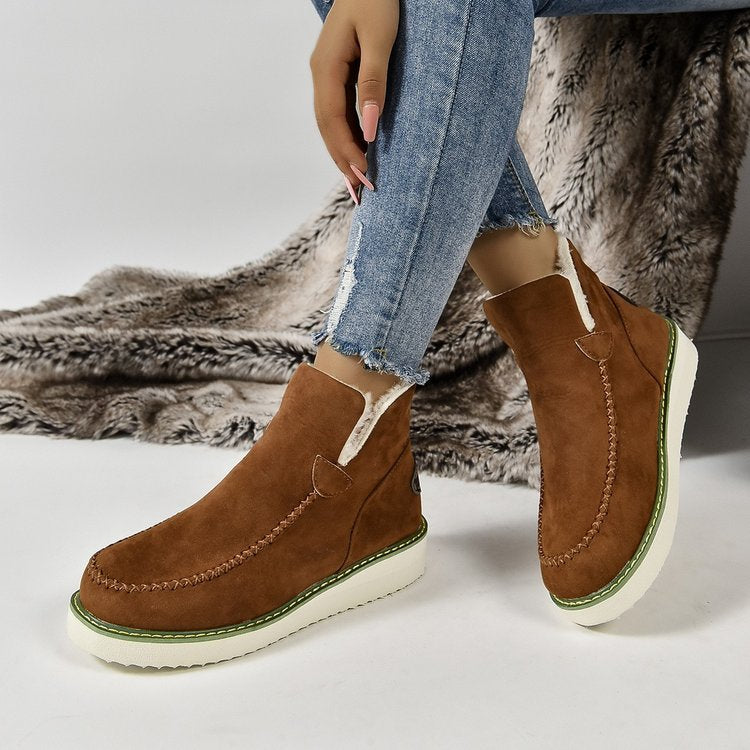 Women's Warm Slip-On Ankle Boots