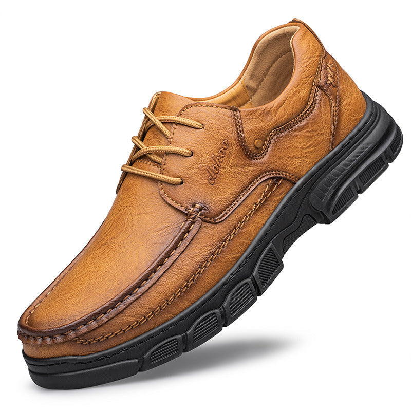 Men's Handmade Stitching Casual Leather Shoes