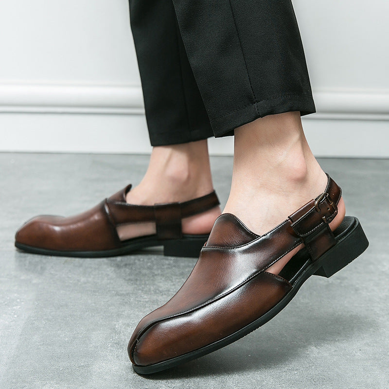 Men's British Style Leather Sandals