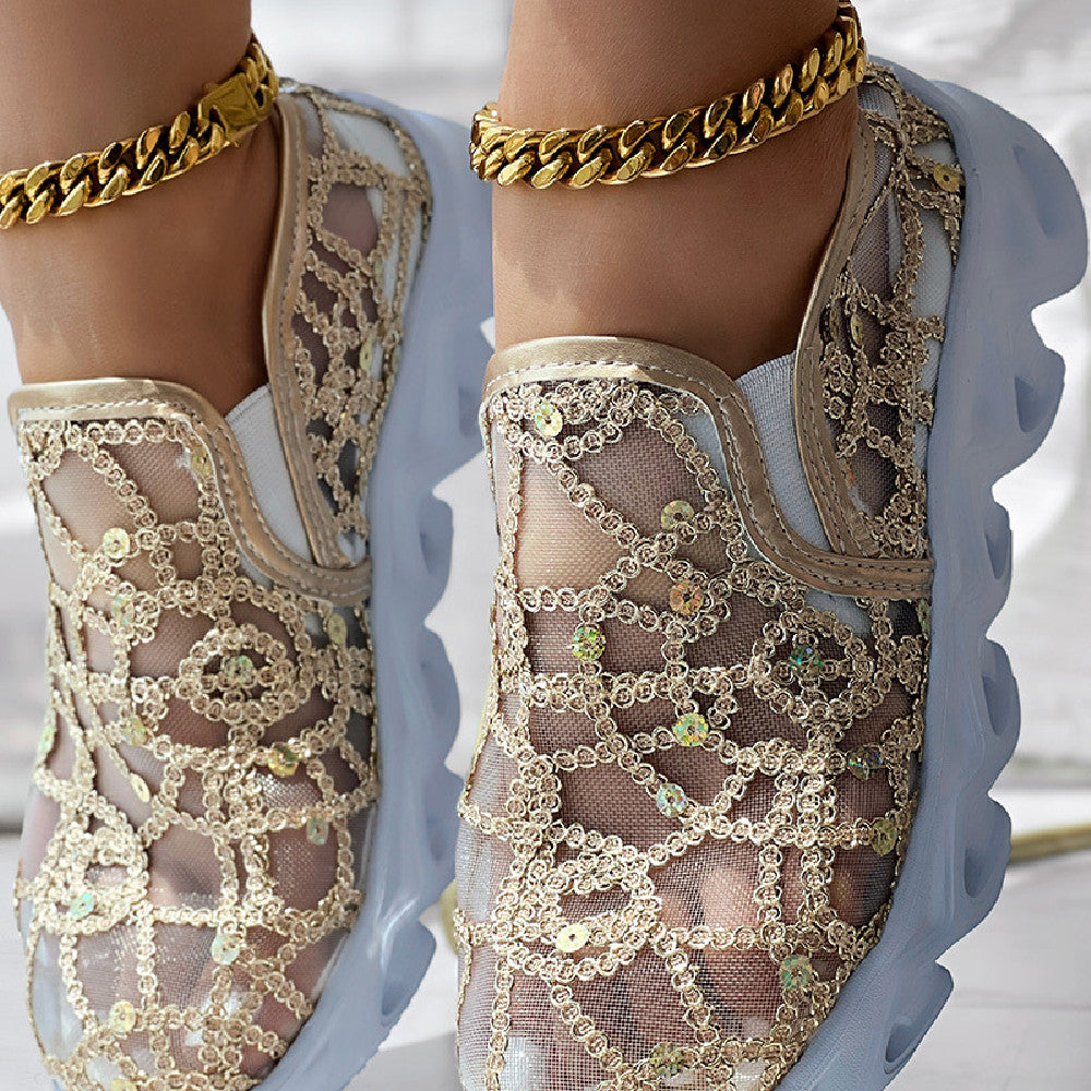 Women's Color Mesh Casual Sneaker