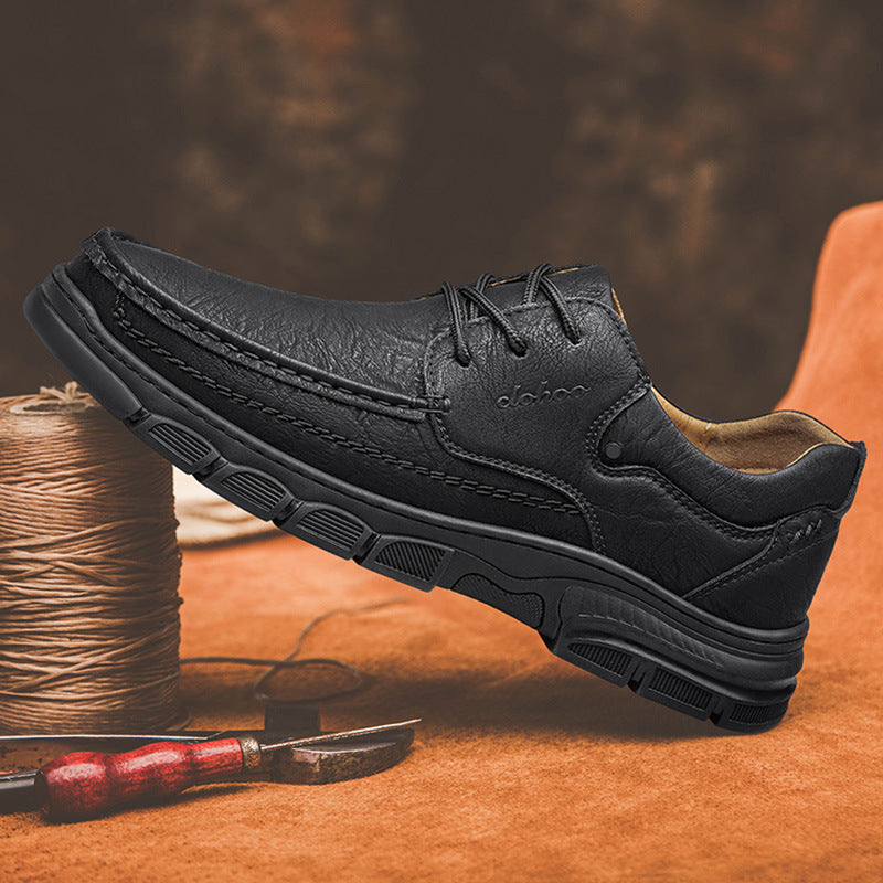 Men's Handmade Stitching Casual Leather Shoes