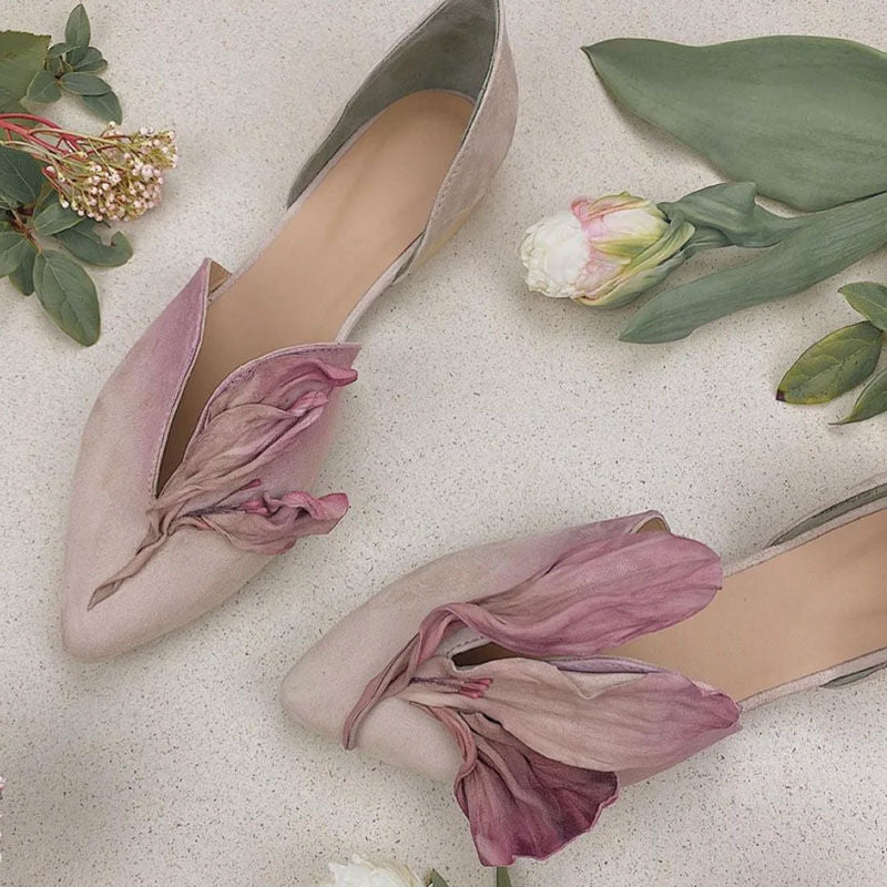 Niche Design Aesthetic Petal Flat Shoes