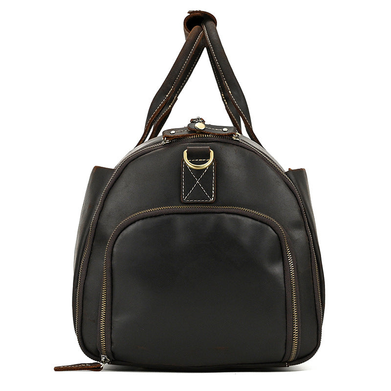 Vintage Multifunctional Leather Travel Duffle Bag Travel Bag