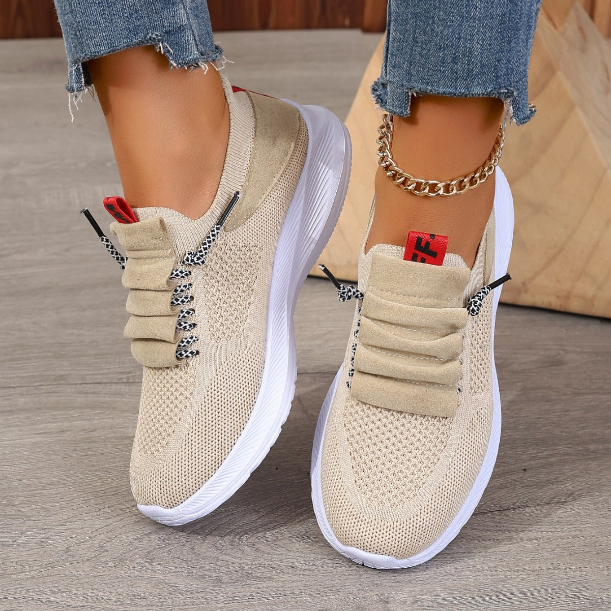 Women's Casual Non-Slip Knit Sneakers