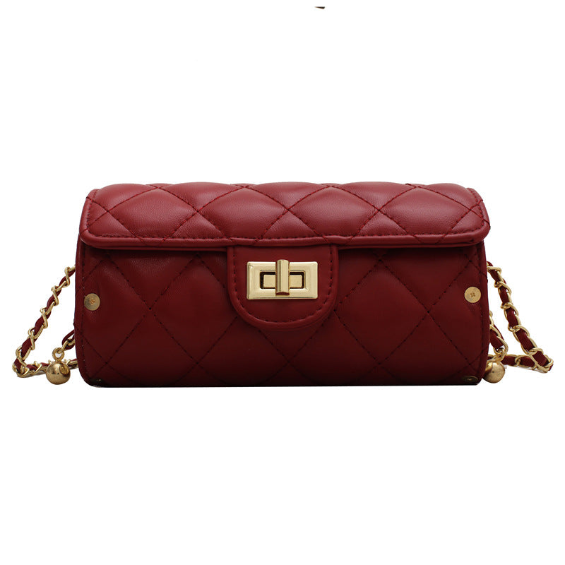 Women's Quilted Chain Strap Travel Bag