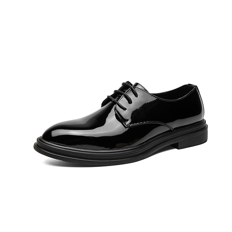 Men's Glossy Pointed Business Leather Shoes