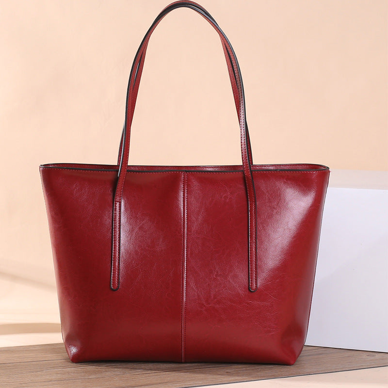 Oil Wax Cowhide Messenger Bag