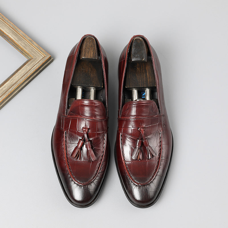 Men's Slip-On Leather Shoes Male
