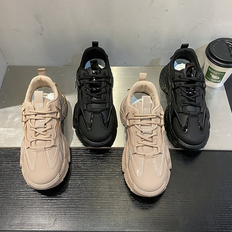 Thick-soled Lace-up Sports Sneakers