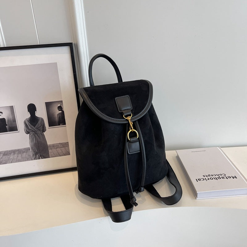 Women's Casual Niche Design Suede Backpack