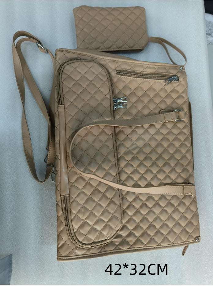 Women's Quilted Laptop Bag with Matching Crossbody