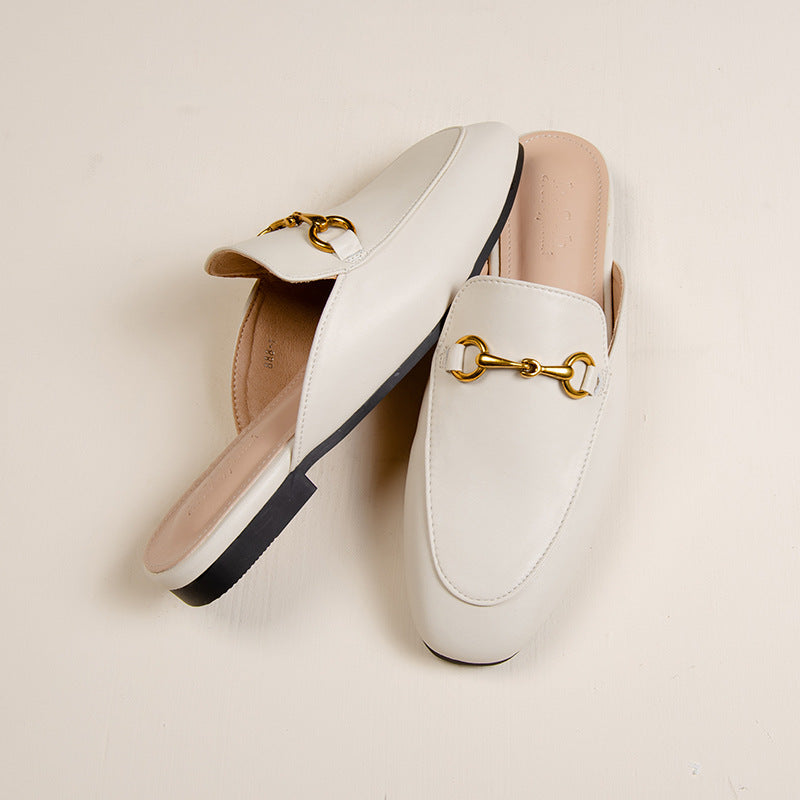 Women's Baotou Flat-Soled Mule Slippers