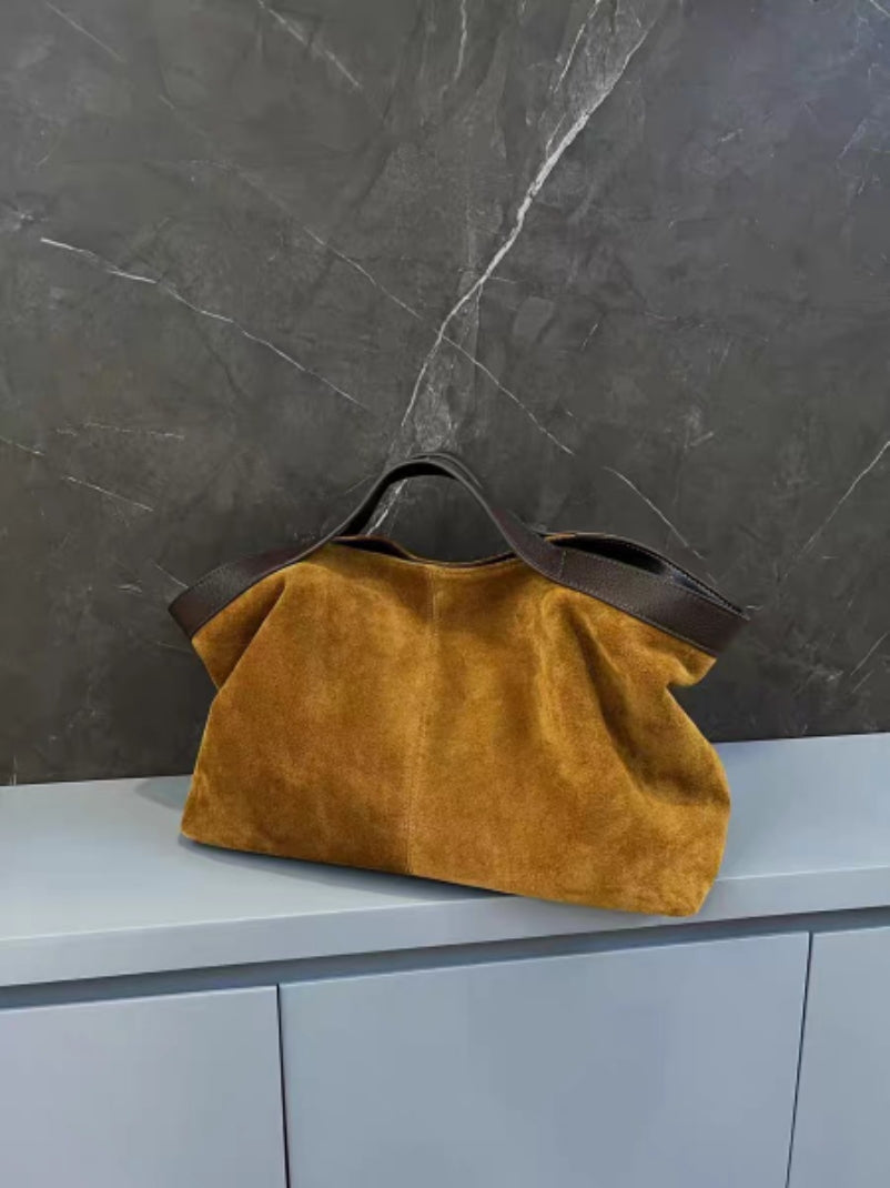 Matte Leather Simple Tote Bag Travel Bag
