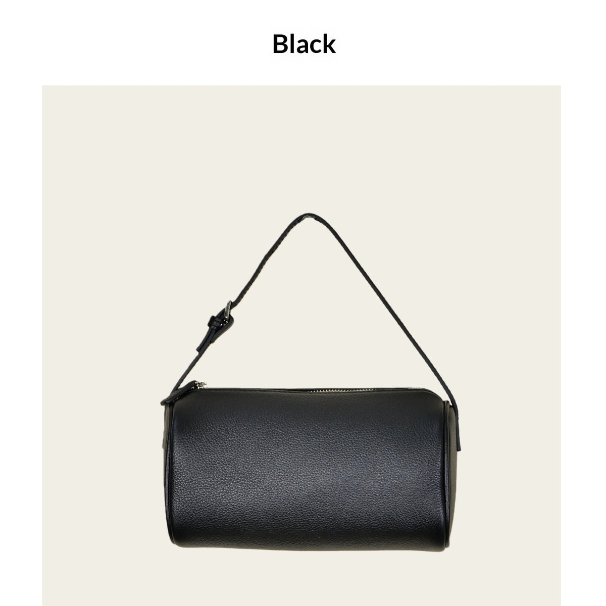 Top-grain Leather Barrel Crossbody Bag