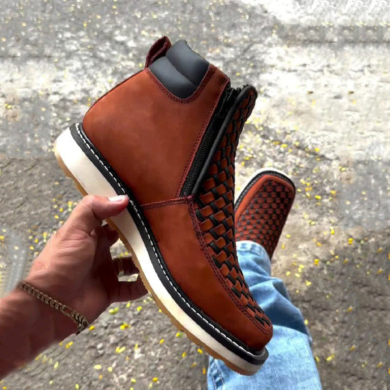 Retro Woven Western Cowboy Boots