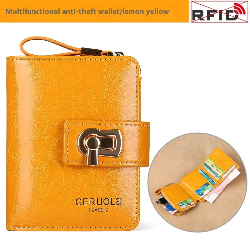 Women's Short Large Capacity Buckle Wallet