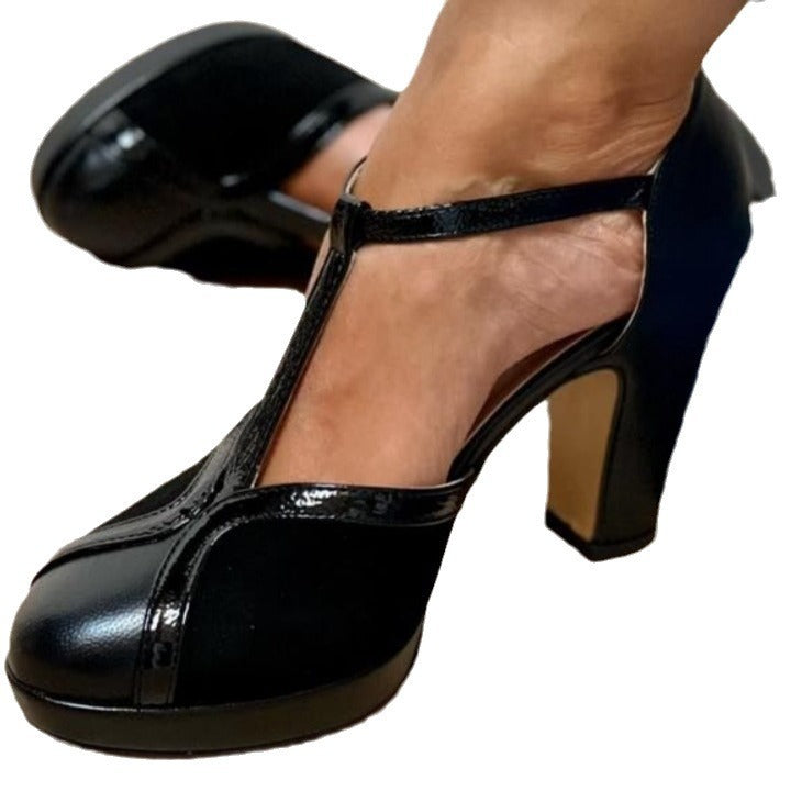 Women's High-Heel Round-Toe Plus-Size Shoes