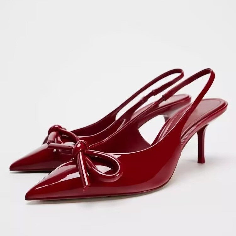 Women's Bowknot Slingback Heels