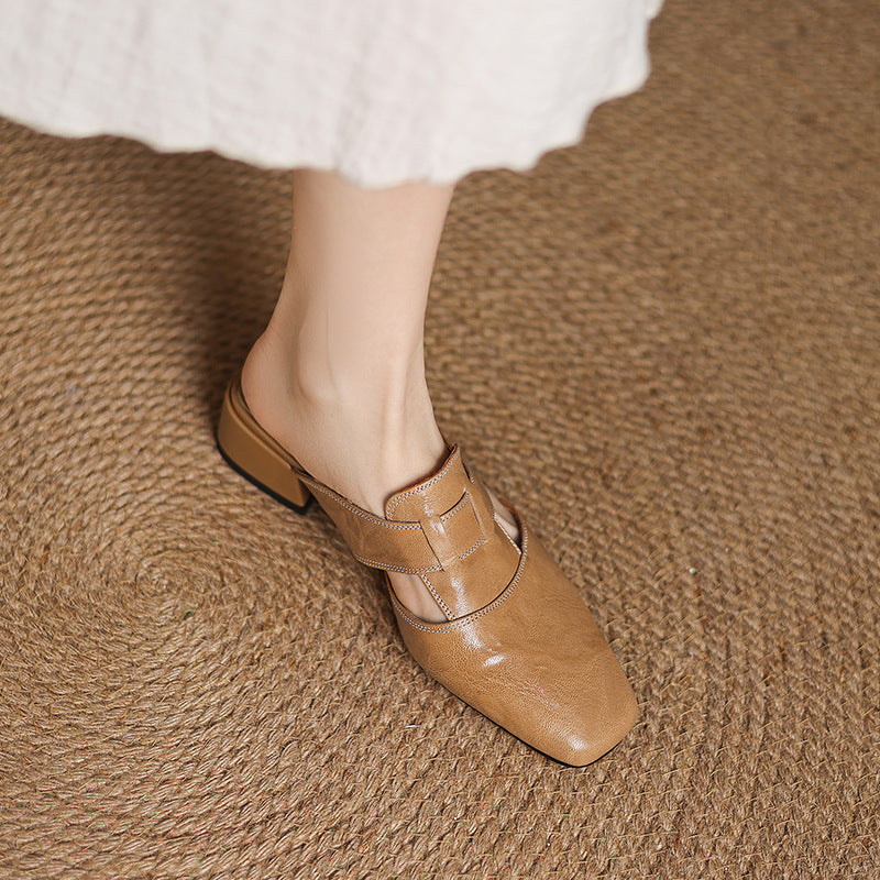 Women's Retro Closed Toe Half Sandals