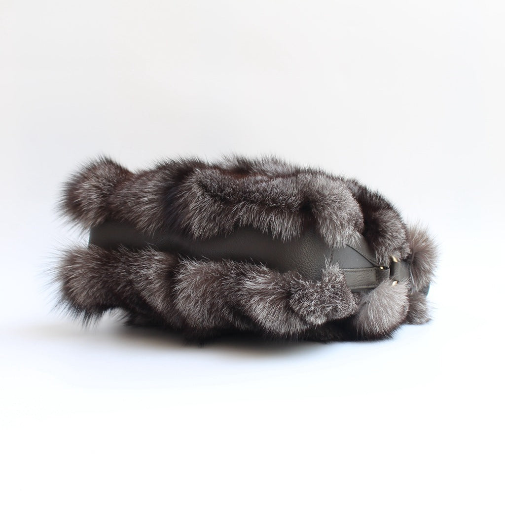 Women's Fur Fox Hair Single Shoulder Travel Bag