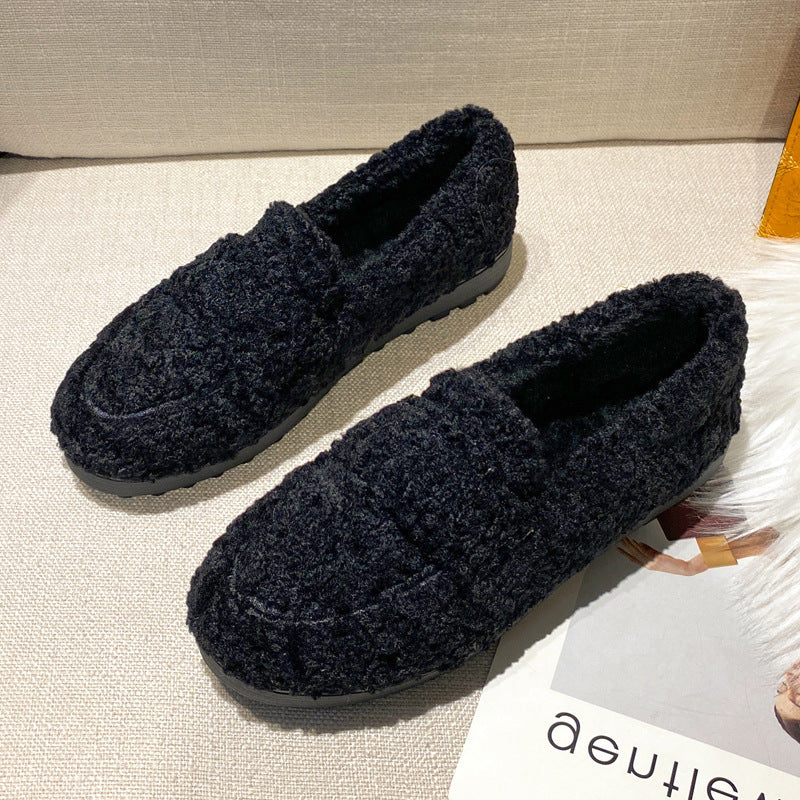 Women's Velvet Thick-soled Mao Shoes